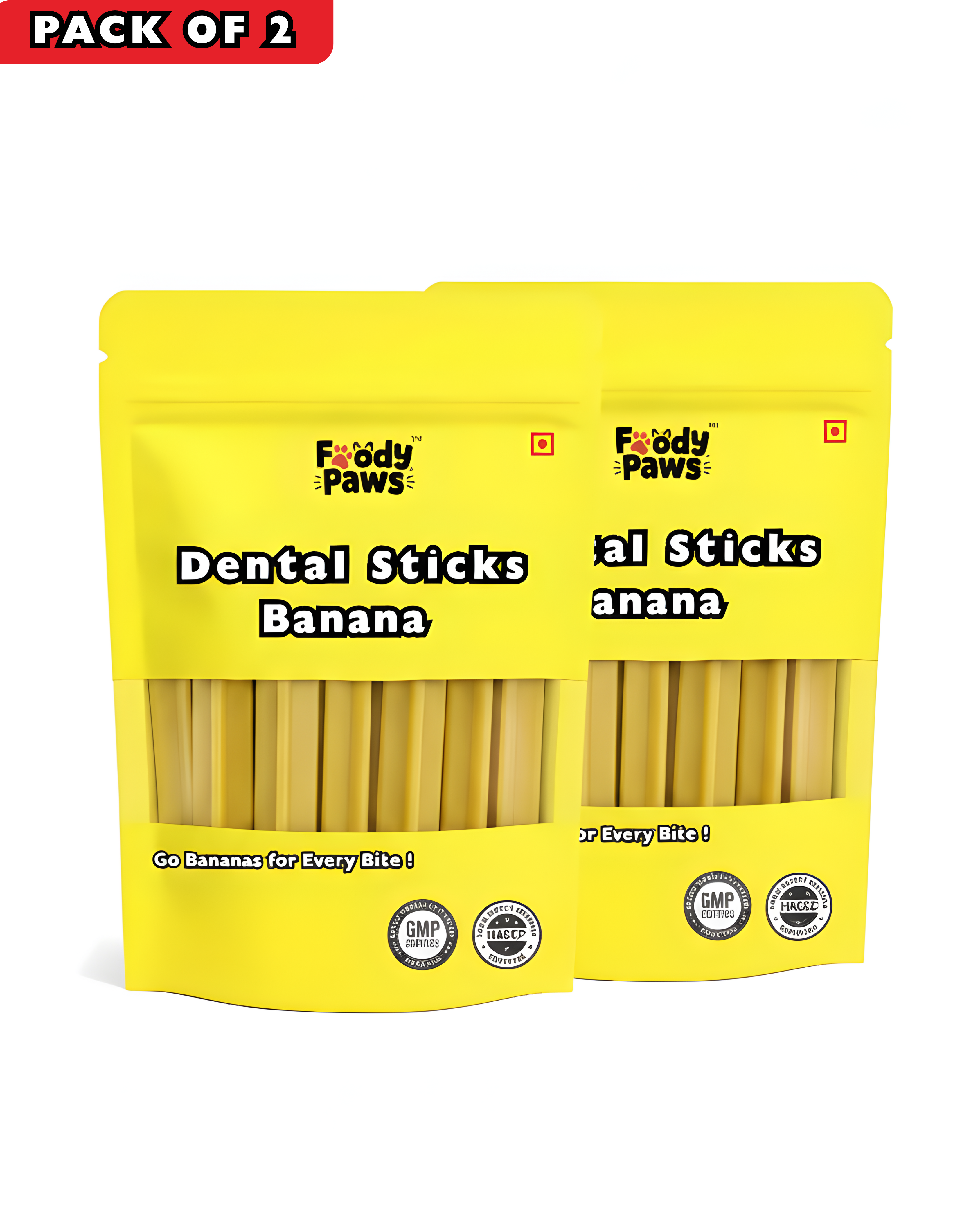 Foody Paws Dental Sticks┃Banana Flavour