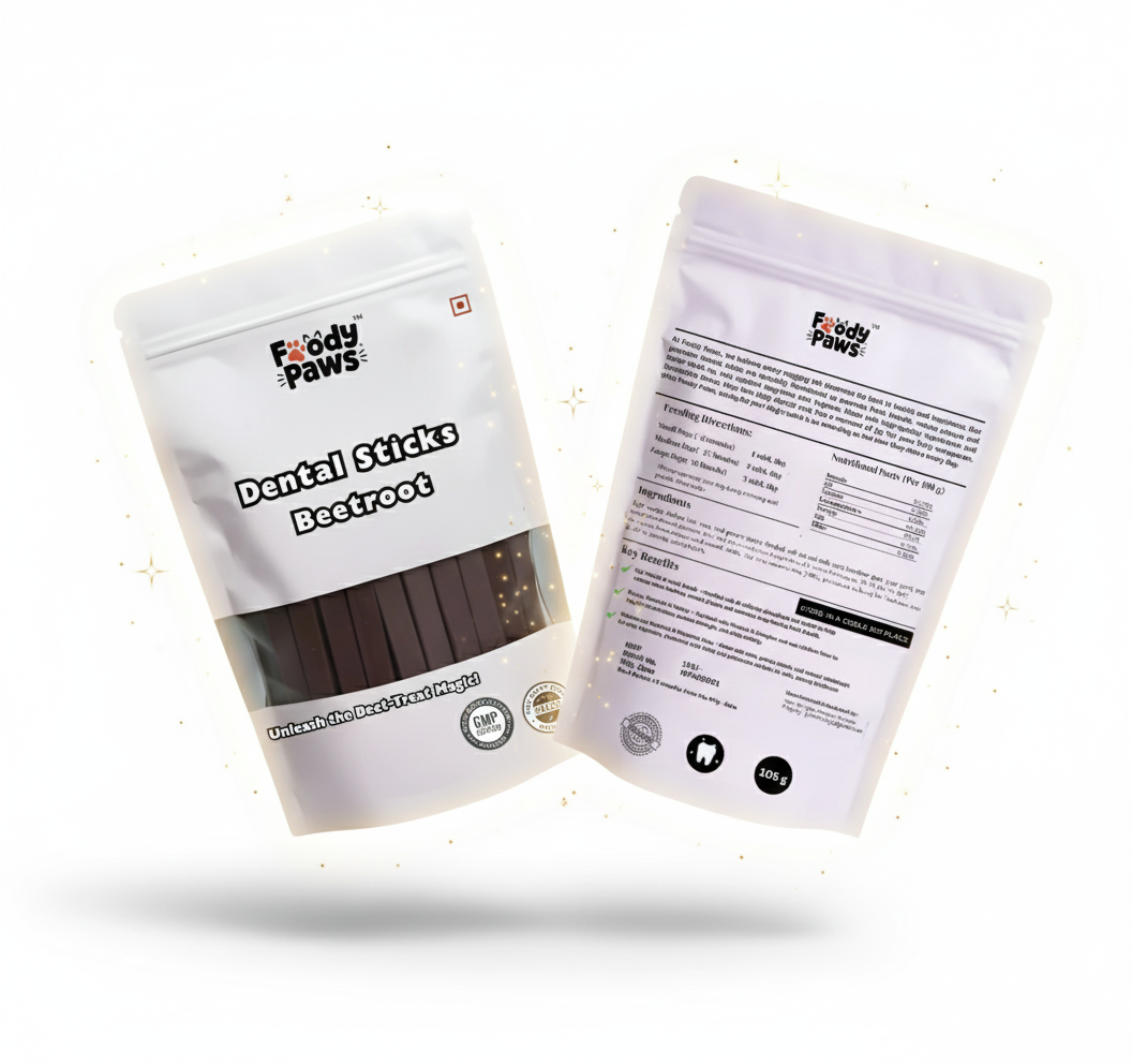 Foody Paws Dental Sticks┃Beetroot Flavour