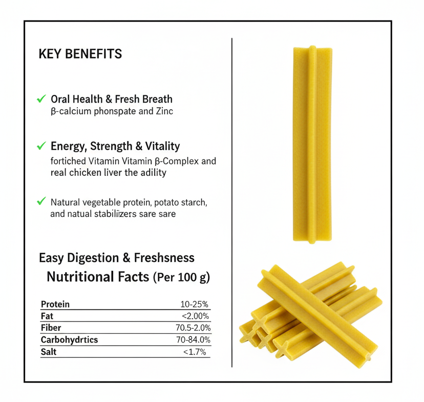 Foody Paws Dental Sticks┃Banana Flavour
