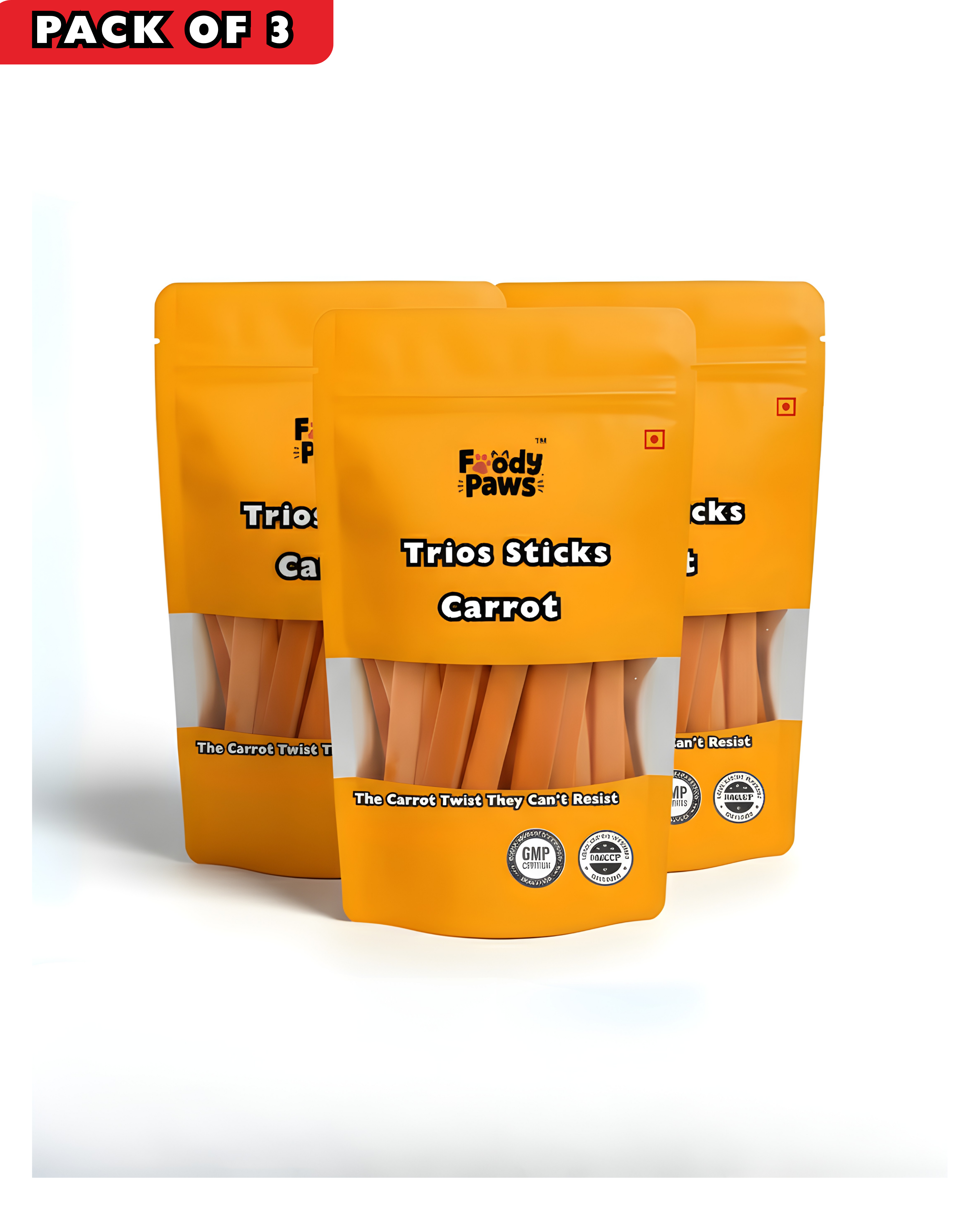 Foody Paws Dental Sticks┃Carrot Flavour